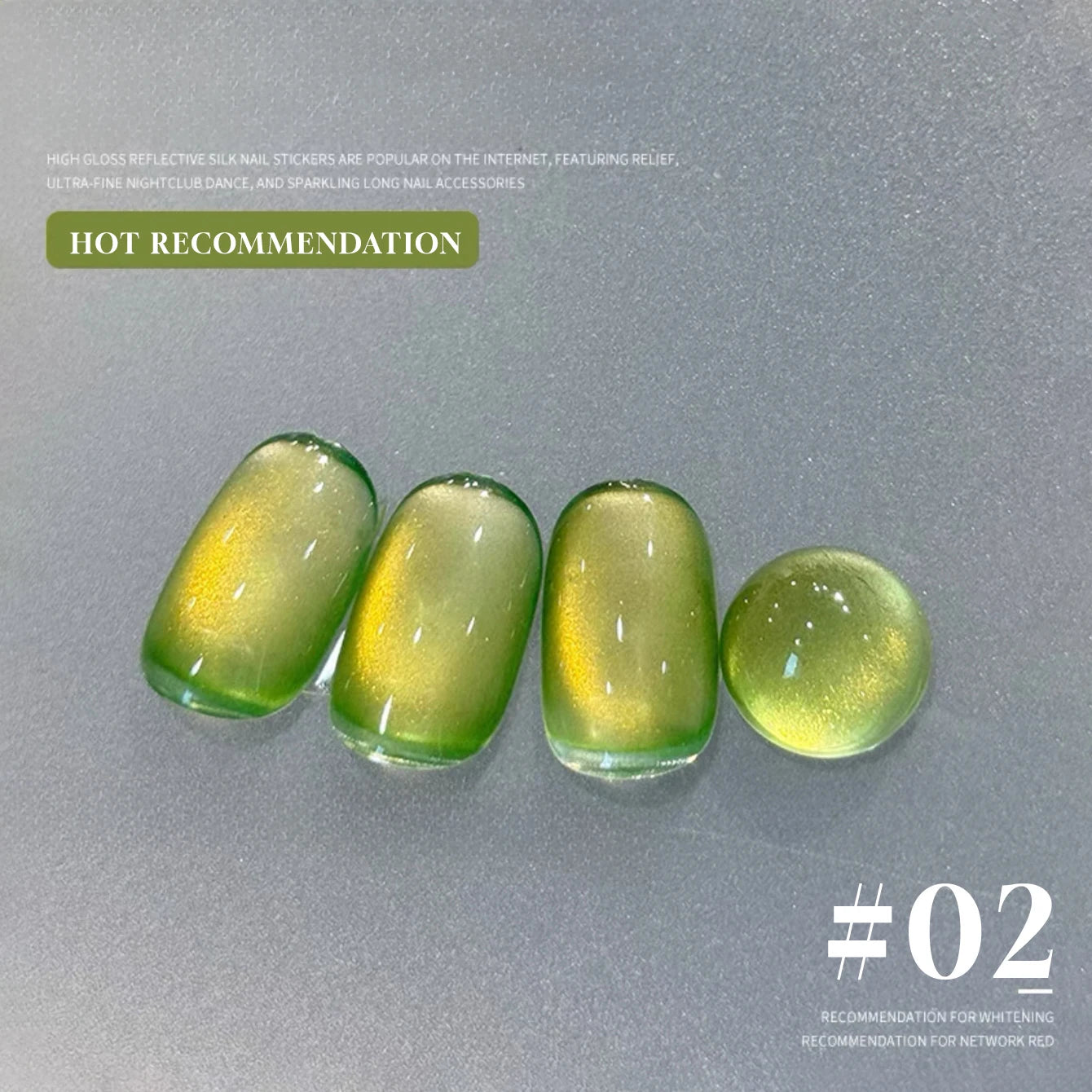 MIANEL 12ML 1-21pcs Emperor Green Cat Eye Gel Nail Polish Whitenning Nails Green Nails Suitable For Nail Salons Nail Supplies