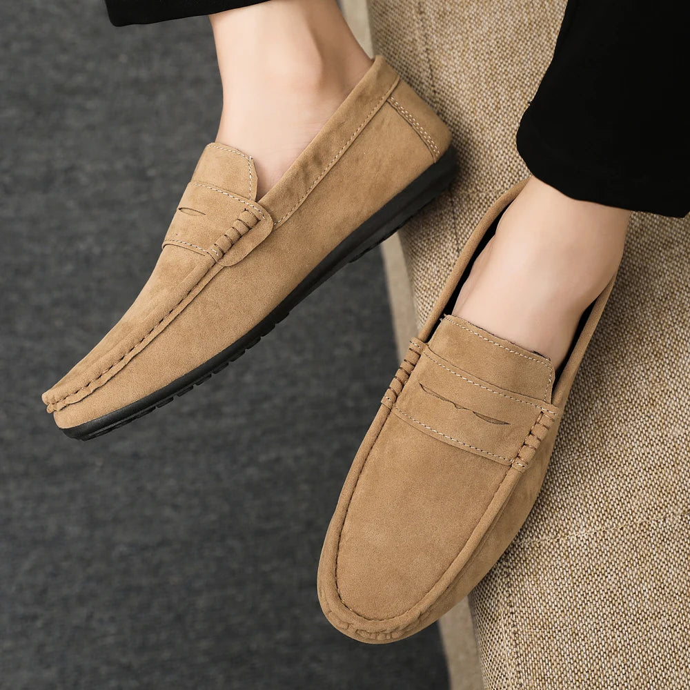 Men Loafers Soft High Quality Spring Autumn Shoes Men Casual Shoes Warm Slip on Flats Driving Shoes Large Size chaussure hommes