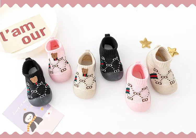 Children's Outwear Children's Shoes Children's Walking Shoes New Spring Autumn Mesh Children's Solid Color Shoes Soft Sole