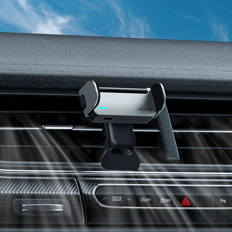 Car Phone Holder Air Outlet Car Mount / Paste Type Mini Electric Auto Car Stand Bracket For All Phones Phone Accessory