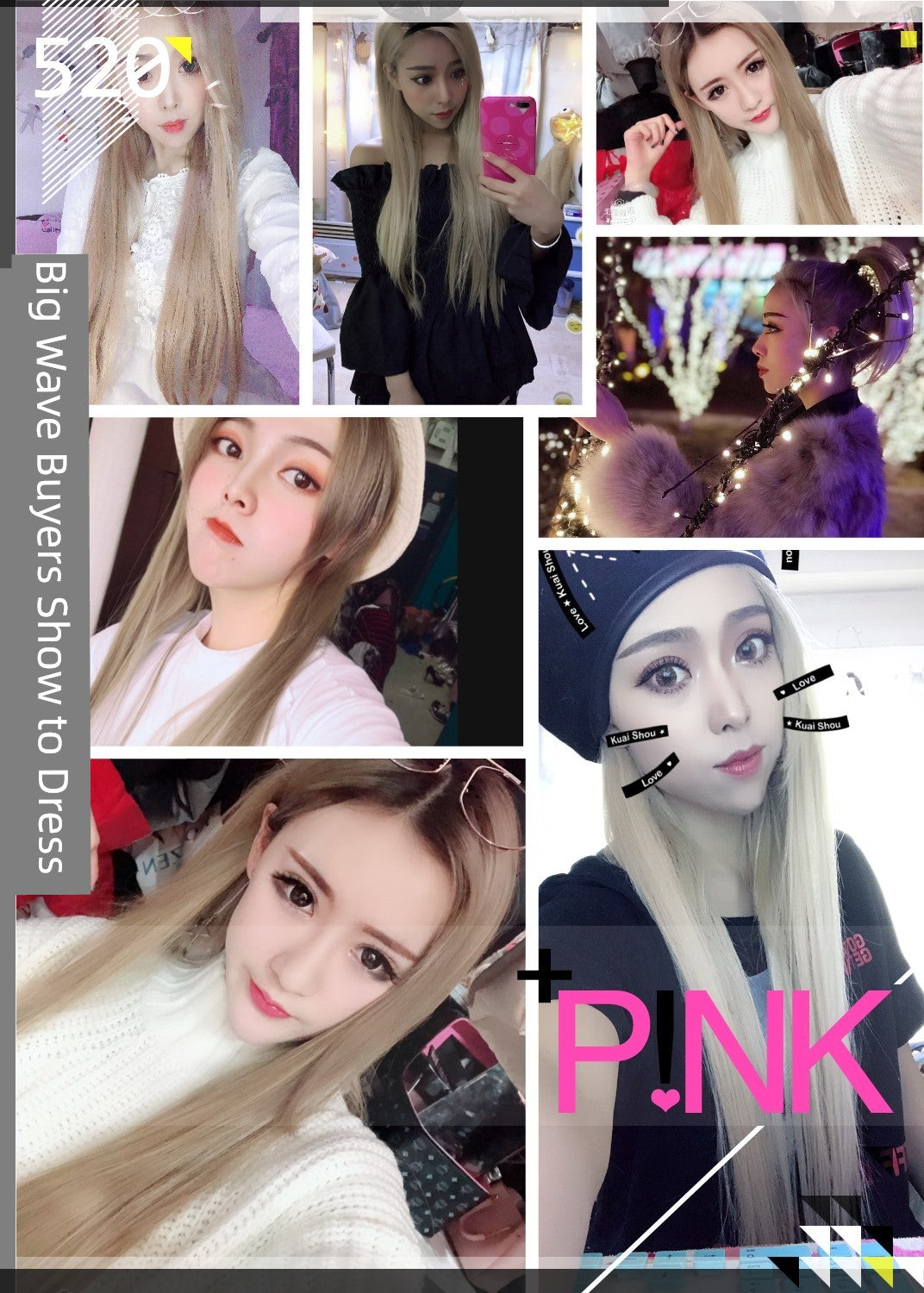 Wig Set One-Piece Seamless Long Straight Hair Piece Thickened Increase Hair Amount Nature Realistic Extension Hair Piece