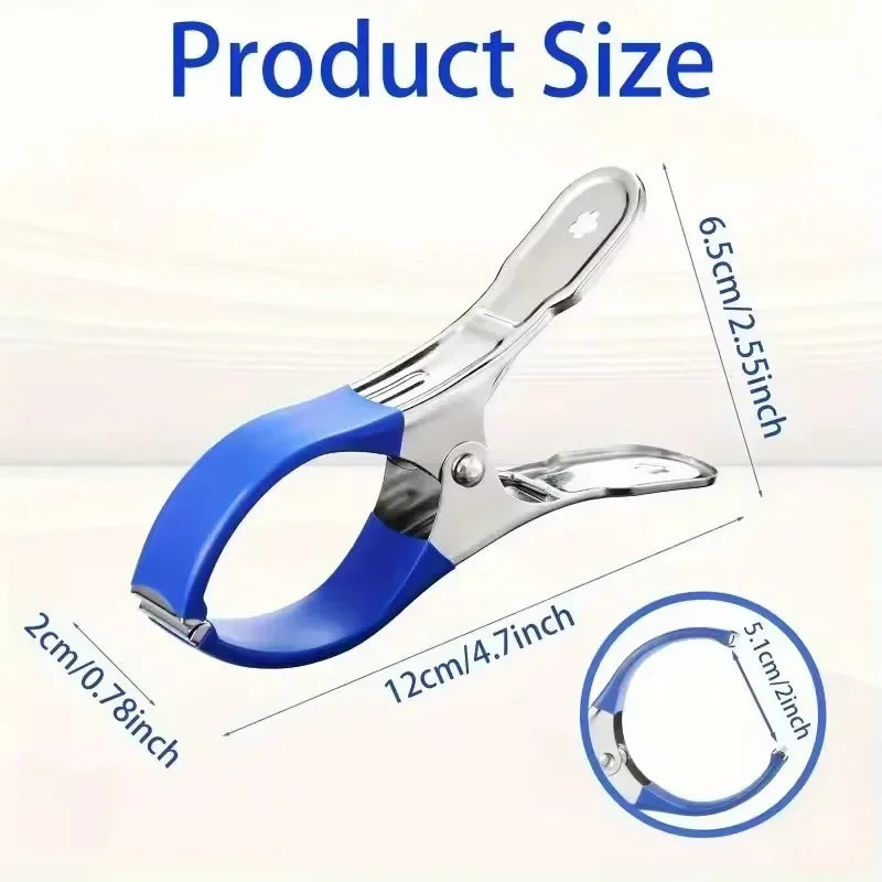 12/6pcs Durable Stainless Steel Pool Cover Clips with Blue/Black Plastic Handle - Suitable for Ground Pool Covers