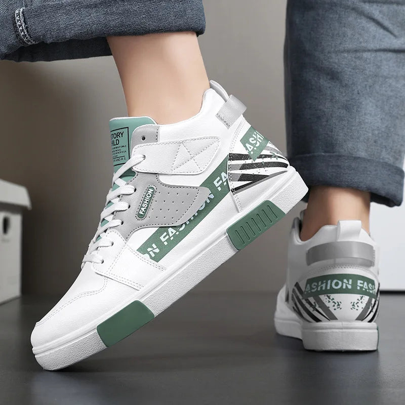 Men's Skateboarding Shoes 46 High Top Casual Sneakers Breathable Street Shoes Black Flats Shoes  Walking Shoes Chaussure Homme