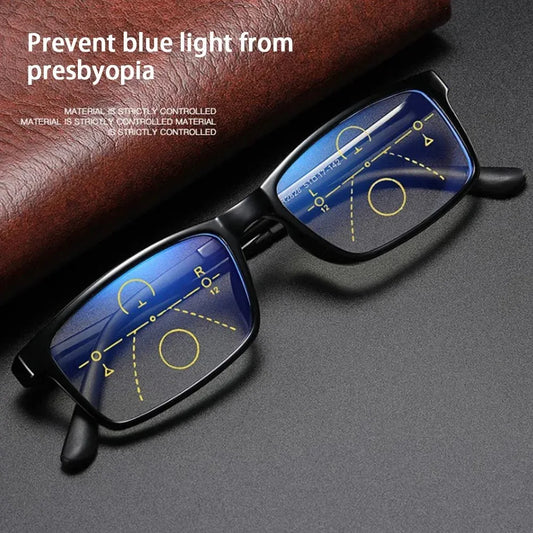 Intelligent Multifocal Progressive Reading Glasses for Men Women Near and Dual-use Anti-Blue Light Eyewear Очки Для Зрения