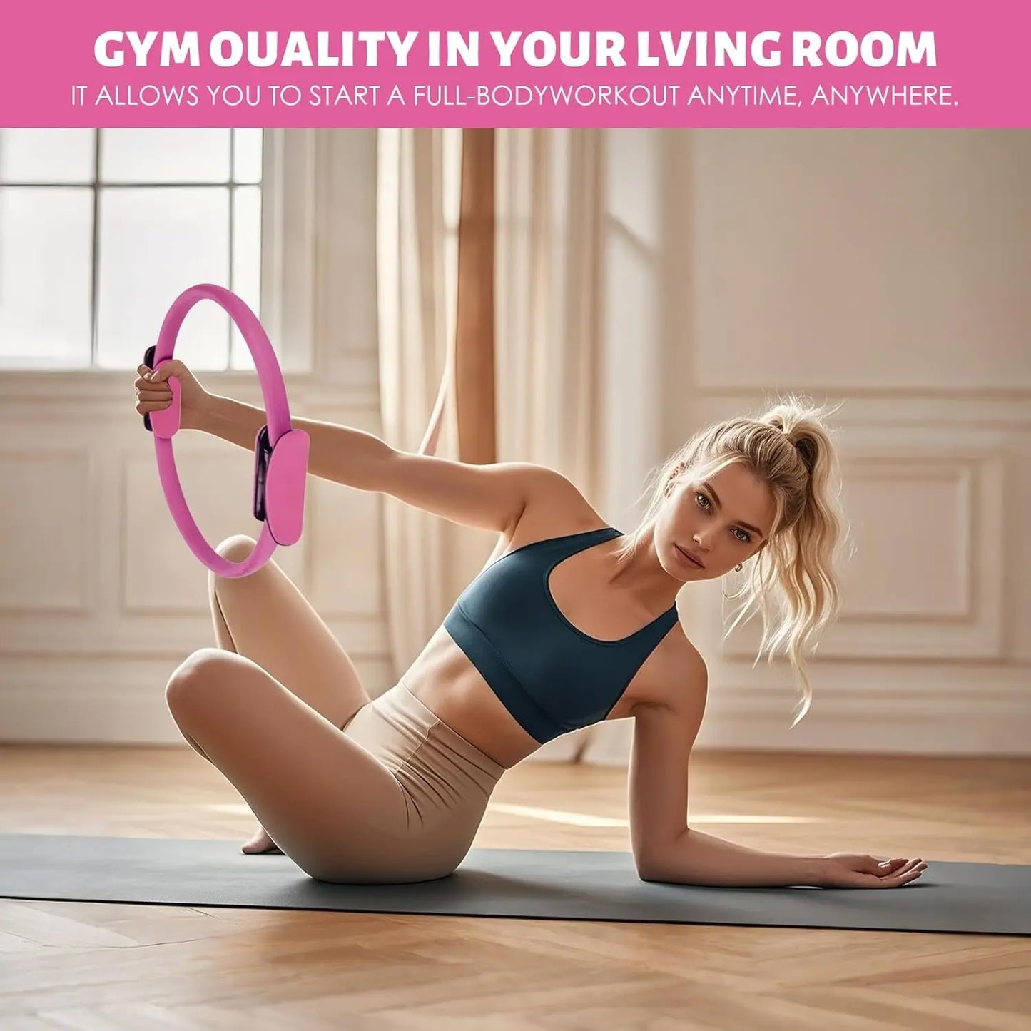 NEW Pilates Ball And Ring Set Pilates Fitness Ring Resistance Band Exercise Workout Fitness Equipment For Pregnancy Postpartum