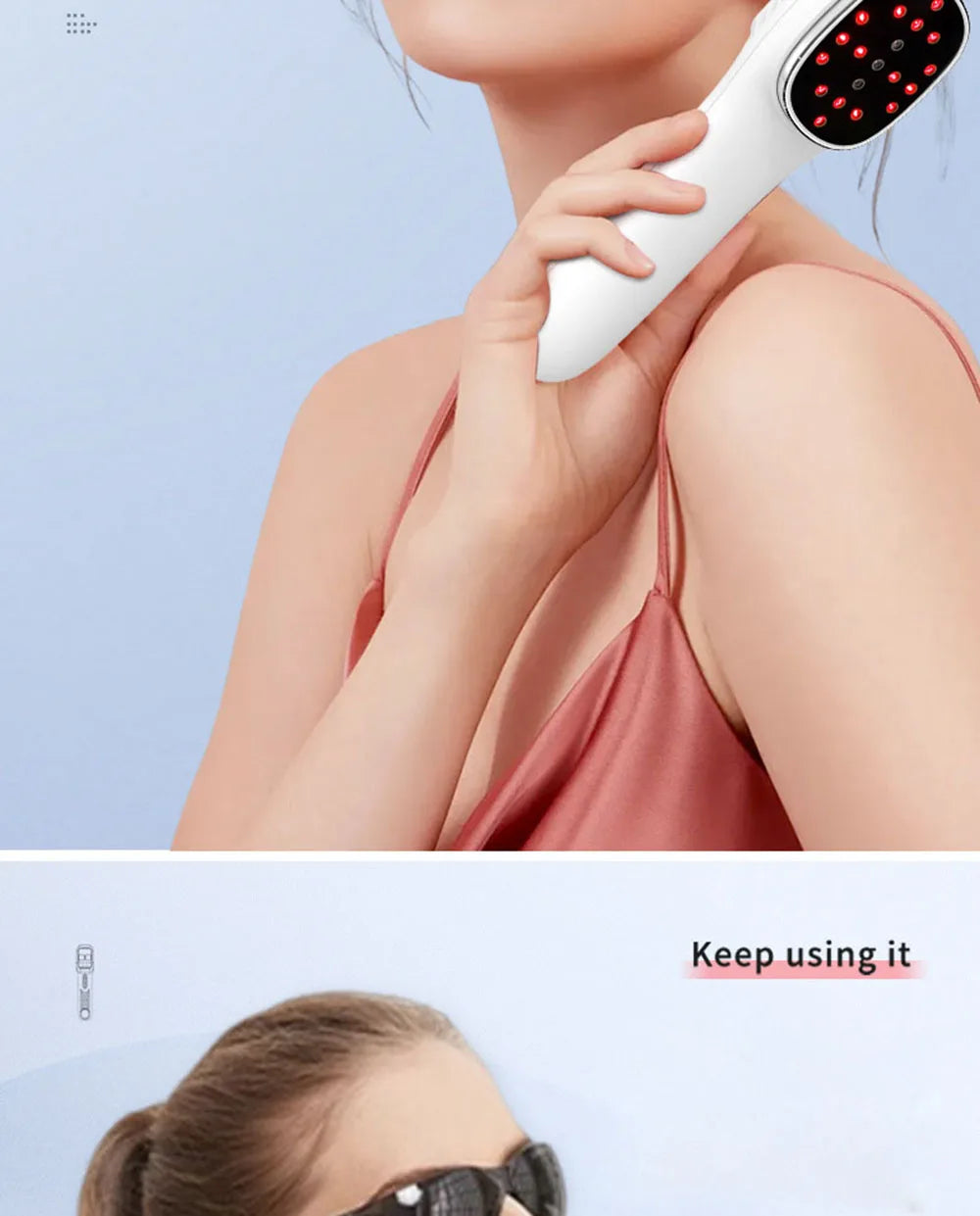 650nm+808nm Handheld Face Body Red Light Infrared Beauty Device Skin Rejuvenation Muscle Joint Body Fatigue Relief Health Care