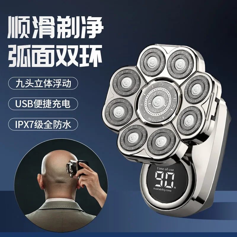 Five in one electric shaver shaver with full body water washing for long-lasting battery life LED intelligent display