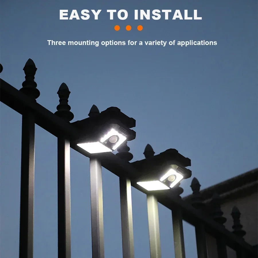 9900LM Solar Garden Outdoor Lights Clip Light Motion Sensor Waterproof Camping Lamp Rechargeable for Landscape Garden Decoration