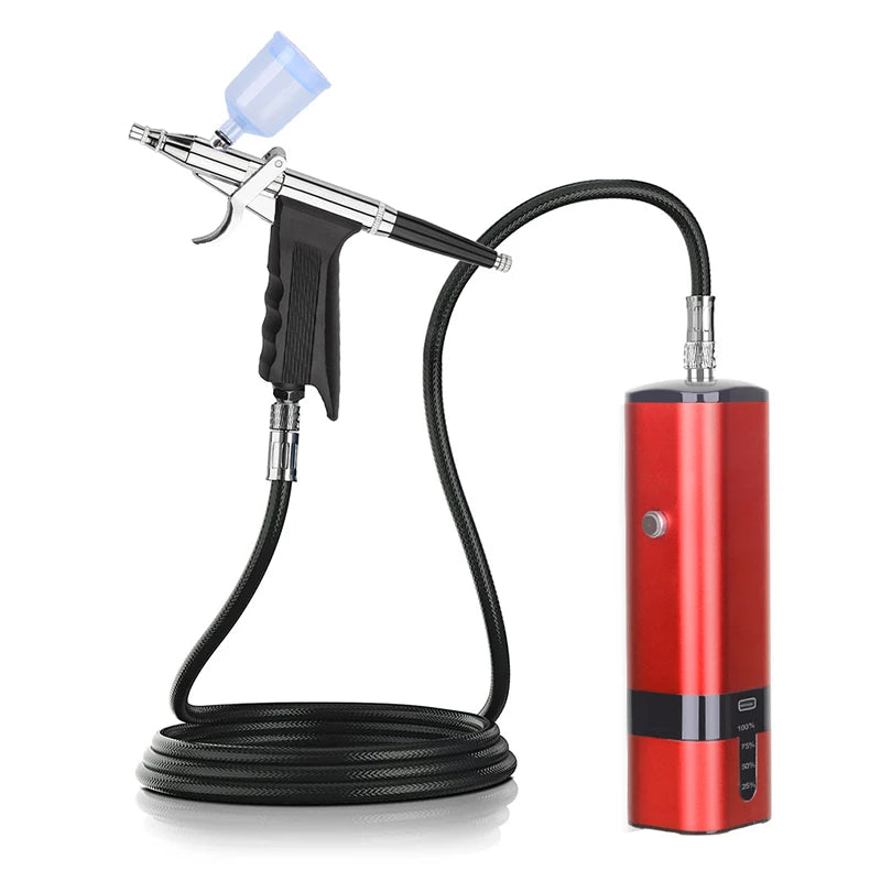 High Quality Cordless Mini Airbrush With Compressor Trigger Gun Cleaning Kit Foundation Makeup Oxygen Infusion Apparatus