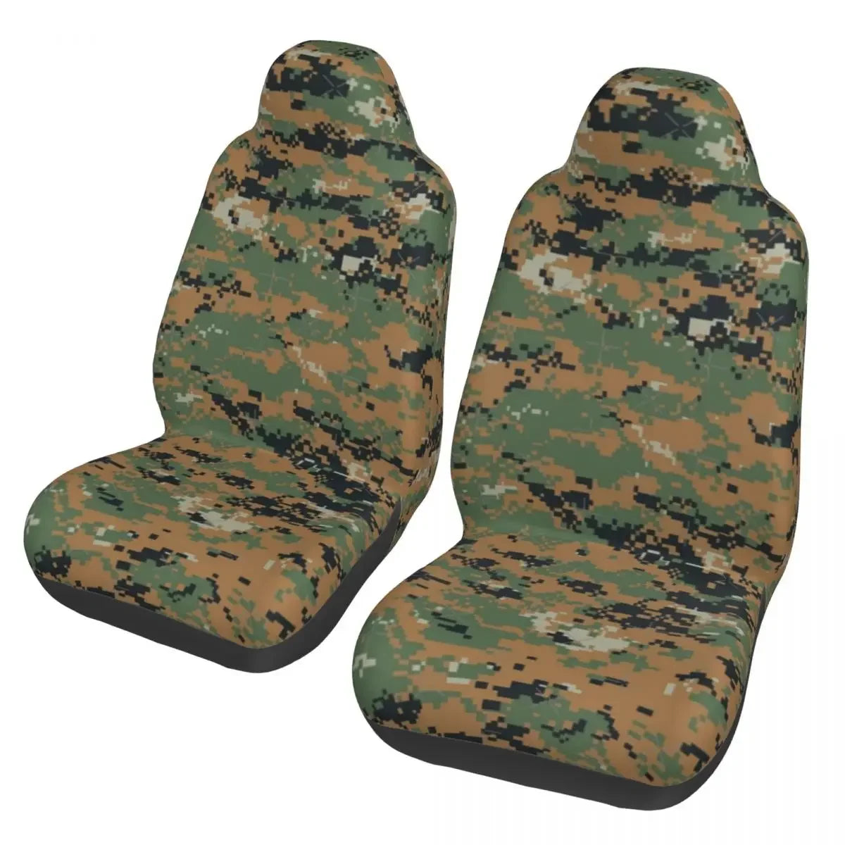 Urban Style Camouflage Universal Car Seat Cover Off-Road For SUV Multicam Front Rear Flocking Cloth Cushion Fabric Hunting