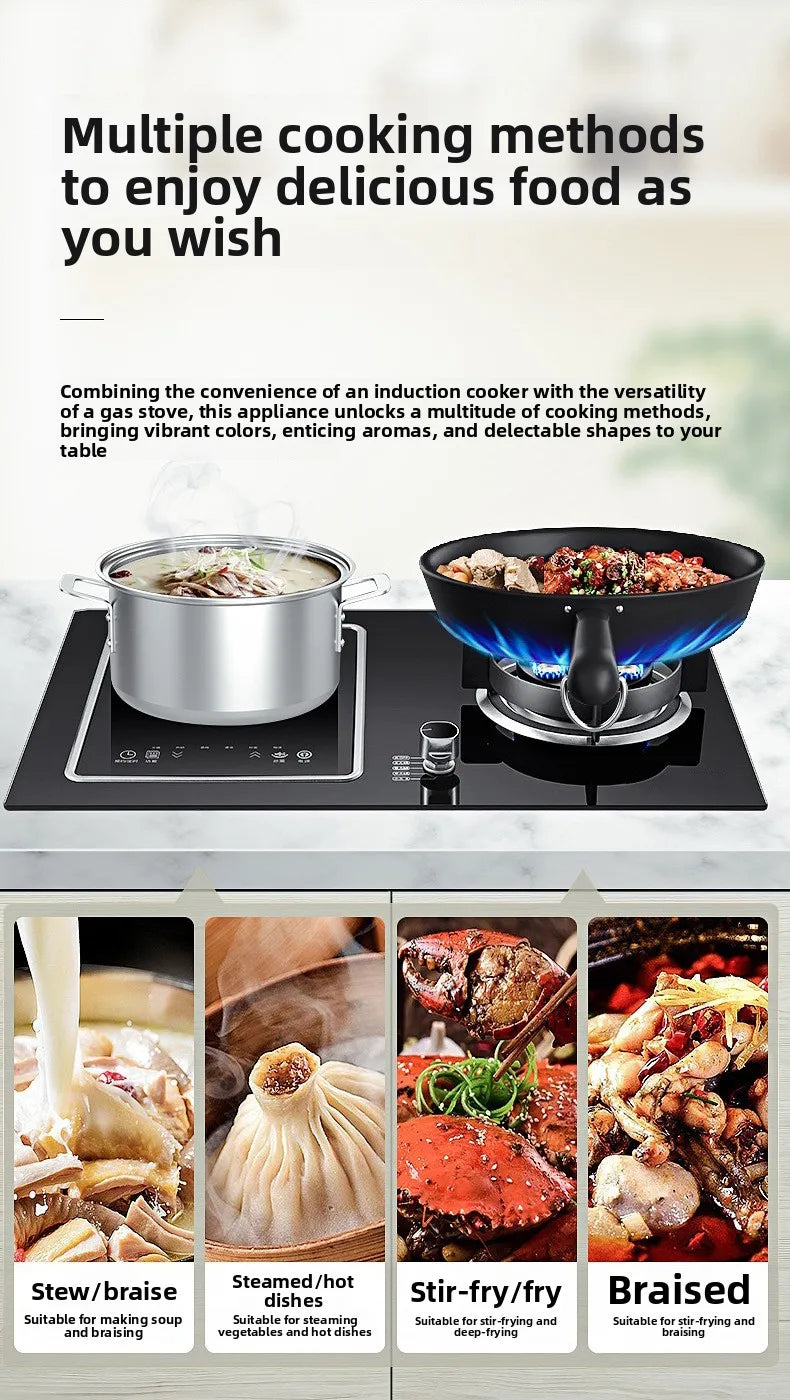 Double Burner Built-in Gas Stove With Electronic Ignition Energy Efficient Natural Gas Stove For Use