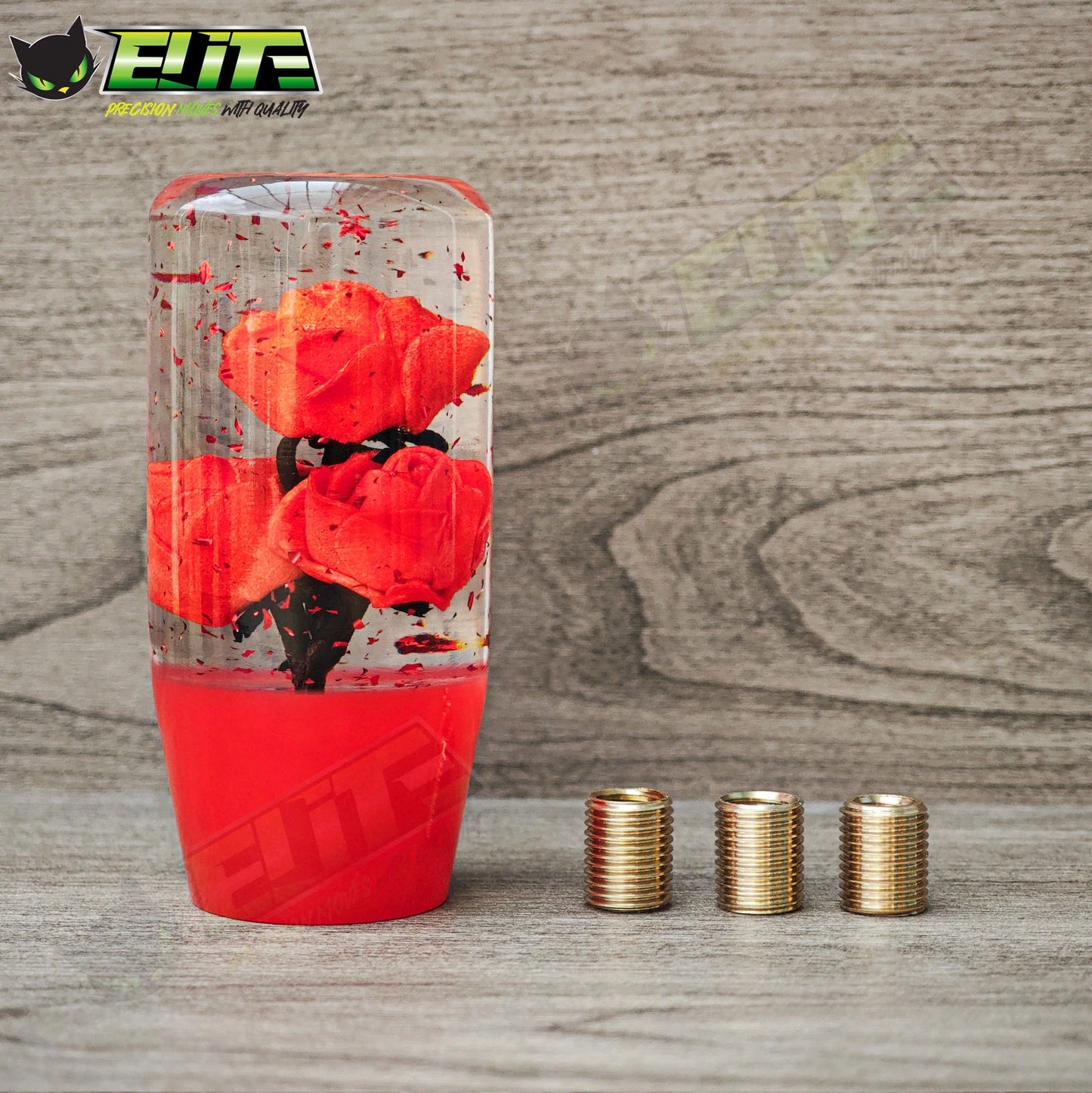 JDM 10CM Rose Flower Glitter Gear Shift Knob Universal Car Manual Gear Stick Shifter Head Car Accessories