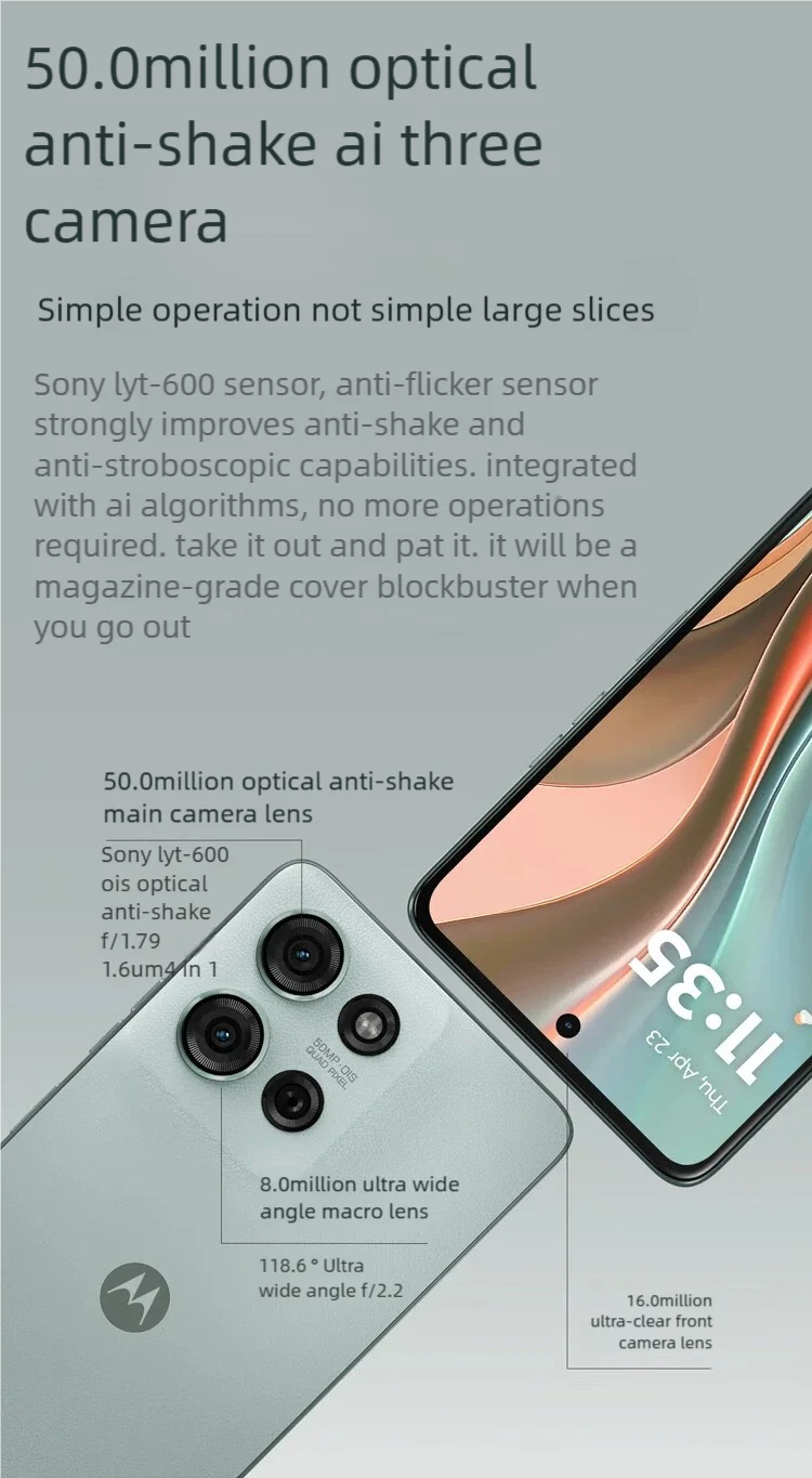 Motorola Moto G75 5G Global ROM Smartphone Snapdragon6 Gen3 5000mAh 6.8" 120Hz  50MP Camera