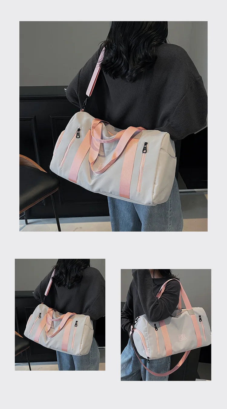 Fashion Travel Bags For Women Large Capacity Men's Sports Bag Waterproof Weekend Sac Voyage Female Messenger Bag Dry And Wet