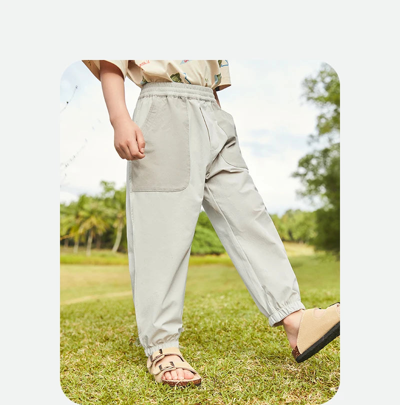 Mini Bala Long Pants Kids Casual Pants 2024 Summer Quick-Dry Cool-Feeling Long Pants