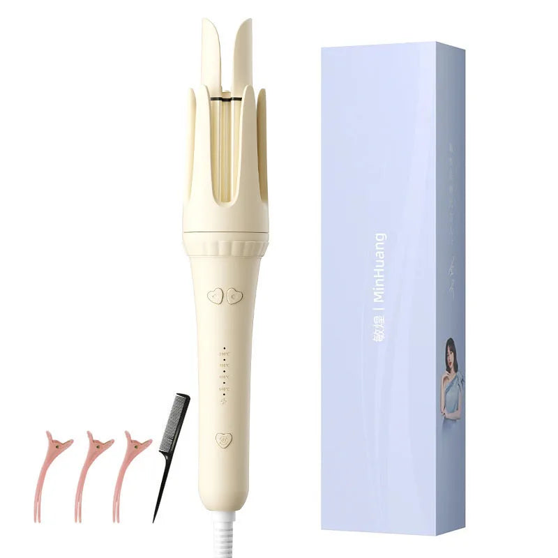 32MM Automatic Curling Iron with 1 Billion Ions Smart Auto Shut-Off Anti-Scald Hair Curler for Women Styling Tool