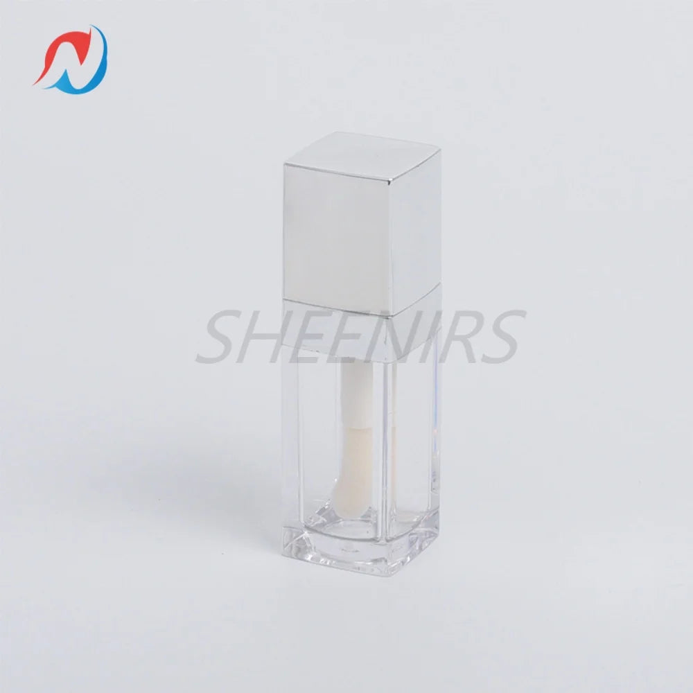 24pcs Empty 8ML Square clear Lip Gloss Tube big doe foot wand lipstick for Lip oil tint bottles container Lip Balm Tube