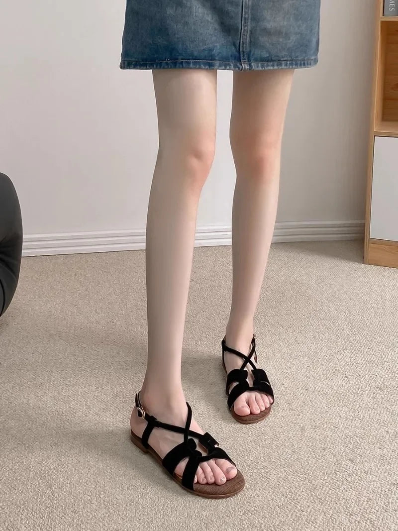 Ladies Shoes 2025 Brand Rome Retro Women's Sandals Fashion Open Toe Casual Sandals Women New Best Seller Flat Sandals Zapatos