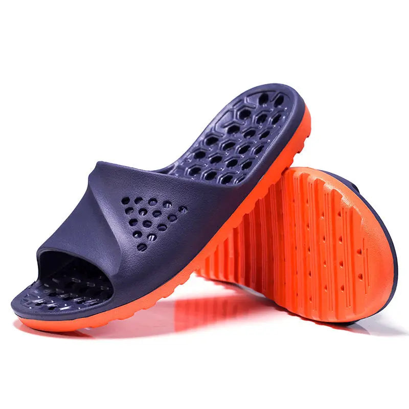 Bathroom Hollow Anti-slip Male Slipper Designer Luxury Trend 2025 Slides High Quality Fashion Adult Casual Clappers Men's Shoe