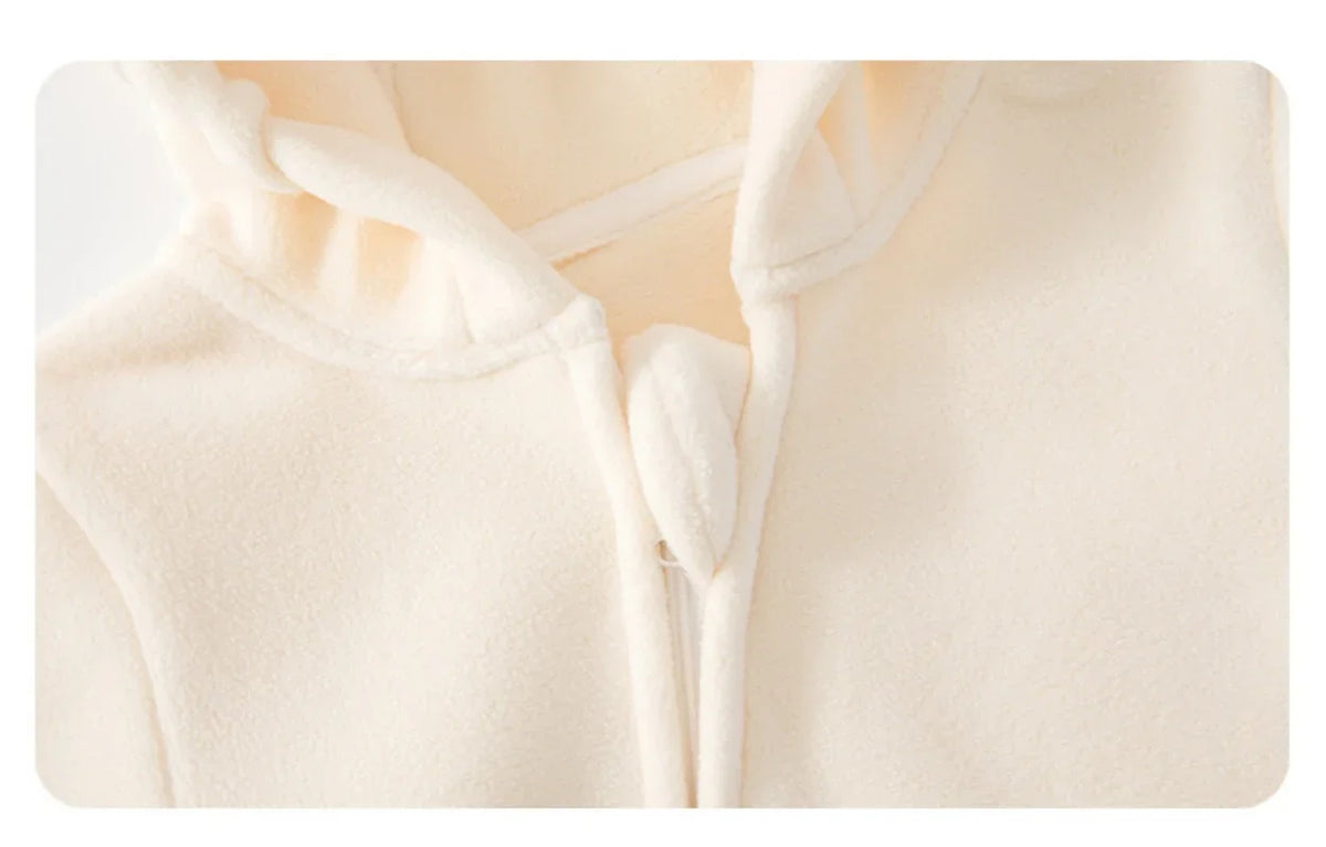 2026 Autumn Casual Baby Bodysuit Cute Bear Ear Long Sleeve Hooded Jumpsuit for 6M-3T Boys Girls Soft Warm Infant Romper