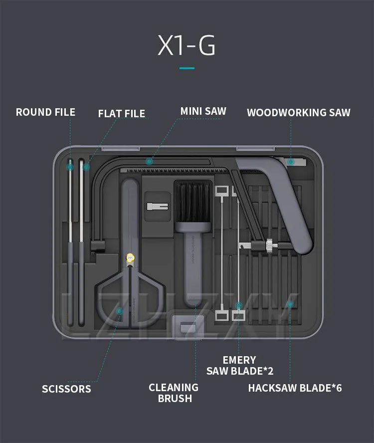 X9-ABCDEFGHI Household Electric Combination Tool Box Layered Free Combination for DIY Hand Tools and Home Repair Tools
