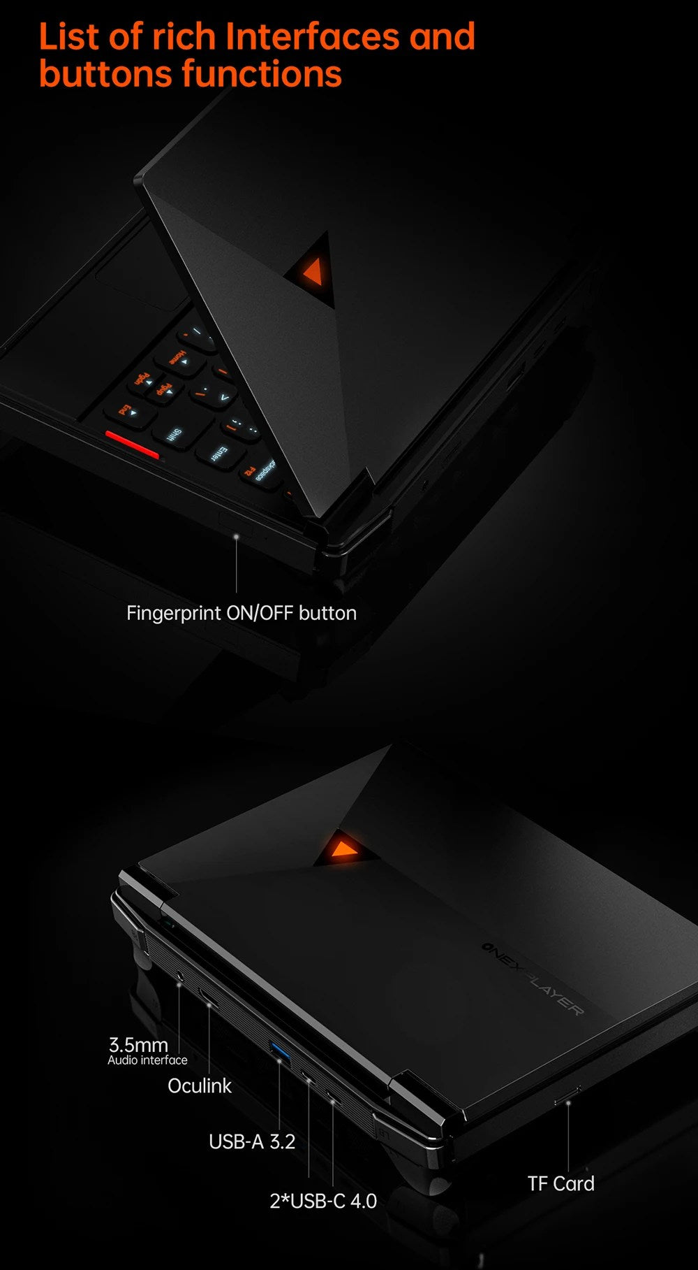 OneXPlayer G1 Gaming Laptop AMD Ryzen AI 9 HX 370 &amp; Intel Core Ultra 7 255H Portable 8.8 Inch 144Hz Dual-Mode Keyboard Computer