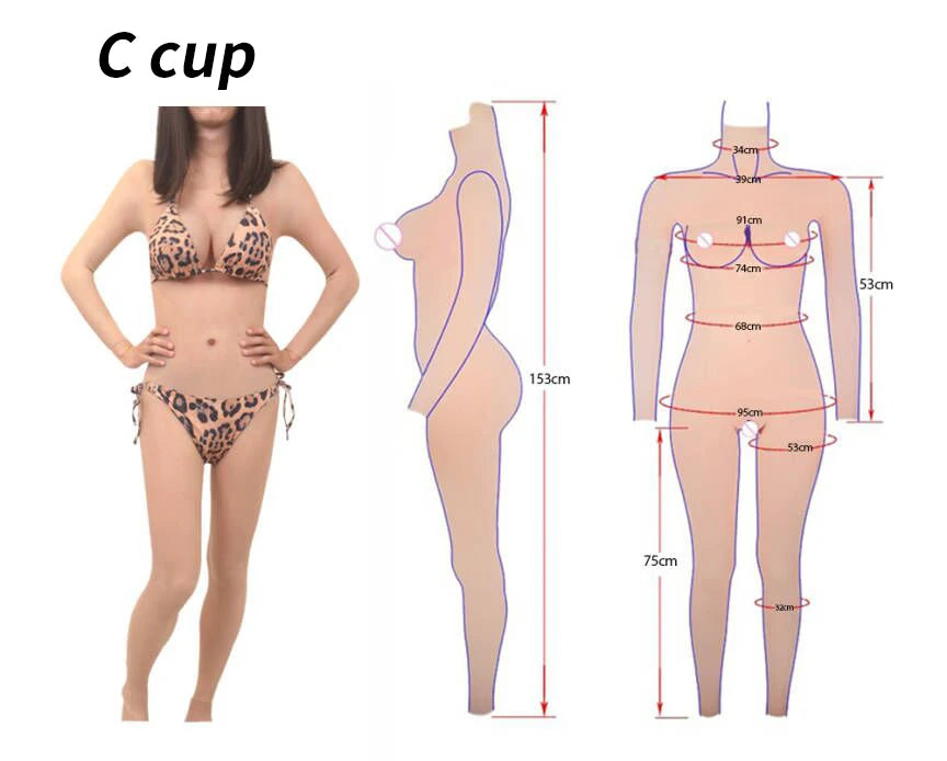 Eyung Full Body Silicone Onesie No Oil Crossdresser Sissy  Shemale Drag Queen Silicone Bodysuit  Silicone Breast Forms Suit
