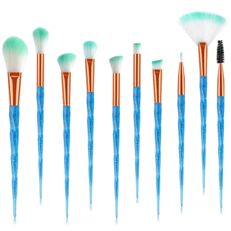 Diamond Makeup Brushes Set Beauty Make Up Brush Tool Cosmetic Powder Foundation Blending Eye Shadow Eyebrow Eyelash Brush