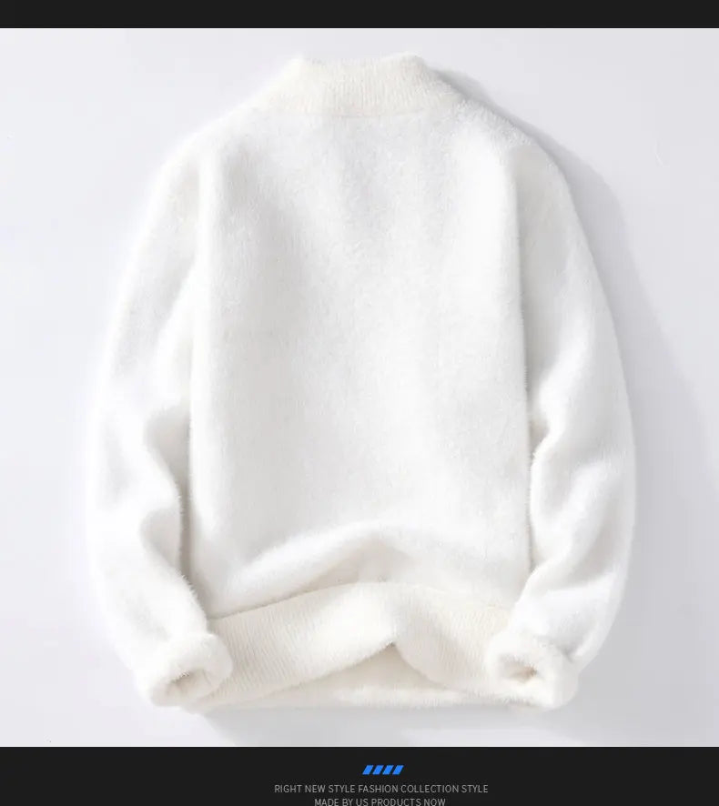 Sweaters men 2025 winter korean style mens warm sweater V-neck men sweaters autumn Men's wool pullovers men full size M-XXXL