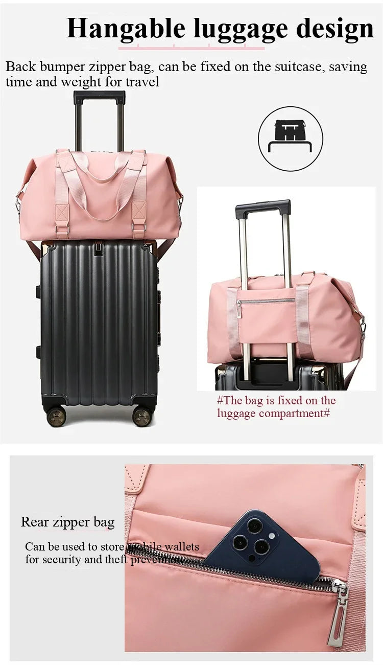 Large Gym Bag with Wet Dry Compartment | Sport Duffel for Women Men | Travel Tote