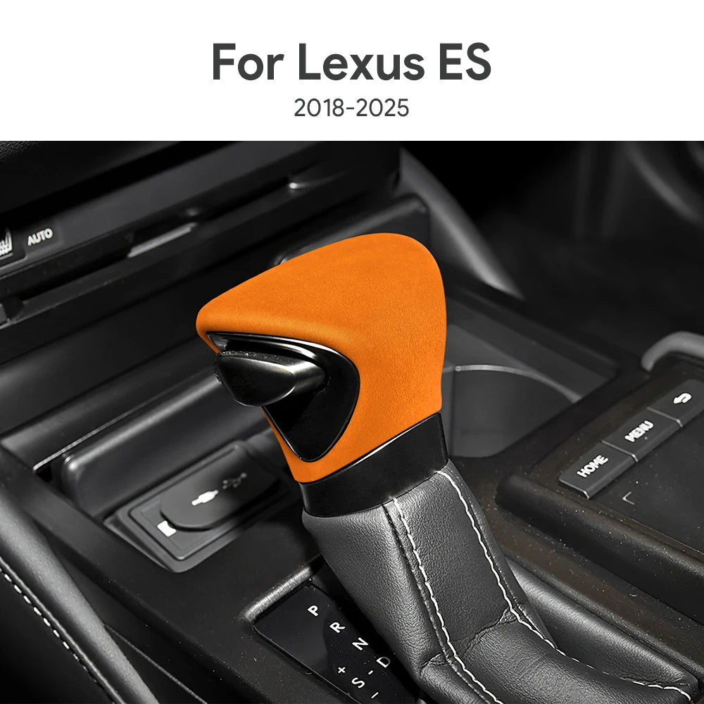 Top Suede Car Gear Knob Cover LHD RHD For Lexus ES ES200 ES250 ES300h ES350 2018-2023 2024 2025 for UX 2019-25 for LX 2022-25