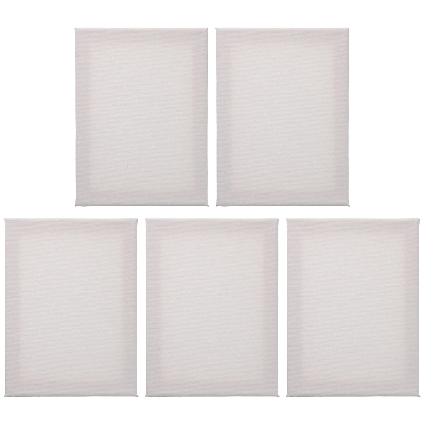 5pcs Stretched Canvas Square Blank Canvases Cotton Canvases For Oils Watercolor Painting Canvas 8 X 6 Inches ( 20 X 15 Cm)