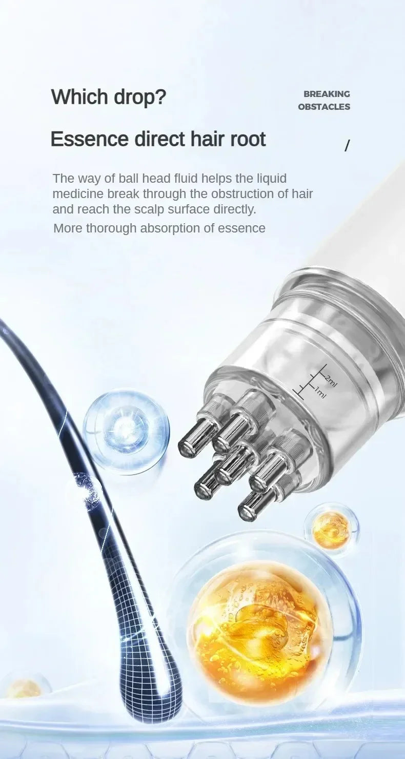 Portable Scalp Medicine Applicator Oil Liquid Guiding Massager Anti Hair Loss Scalp Scalp Applicator Liquid Comb Anti Hair Loss