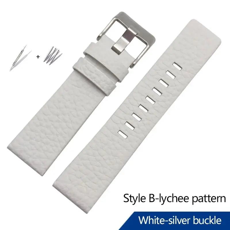 22/24/26/28/30/32mm For diesel Genuine Leather Strap Bracelet DZ7311 DZ7332 DZ7314 DZ1405 DZ4323 Watch Band Man's Black Brown