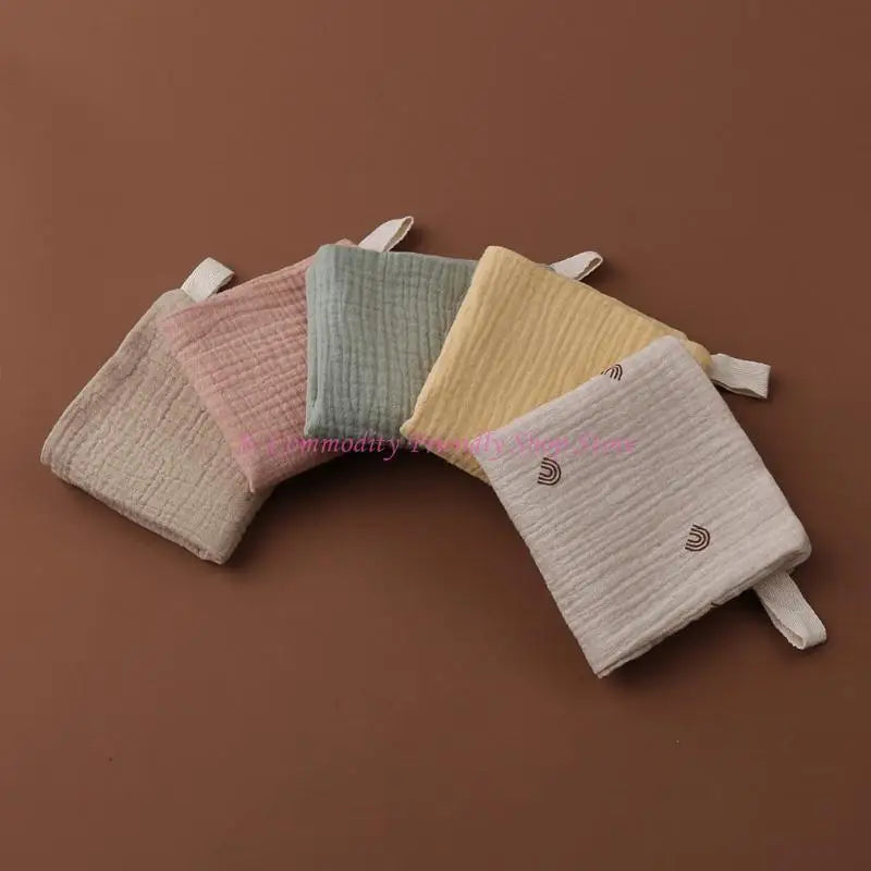85AE 10Pcs Baby Saliva Towels Muslin Cloth Hand Face Wipes Bib Handkerchief Washcloth