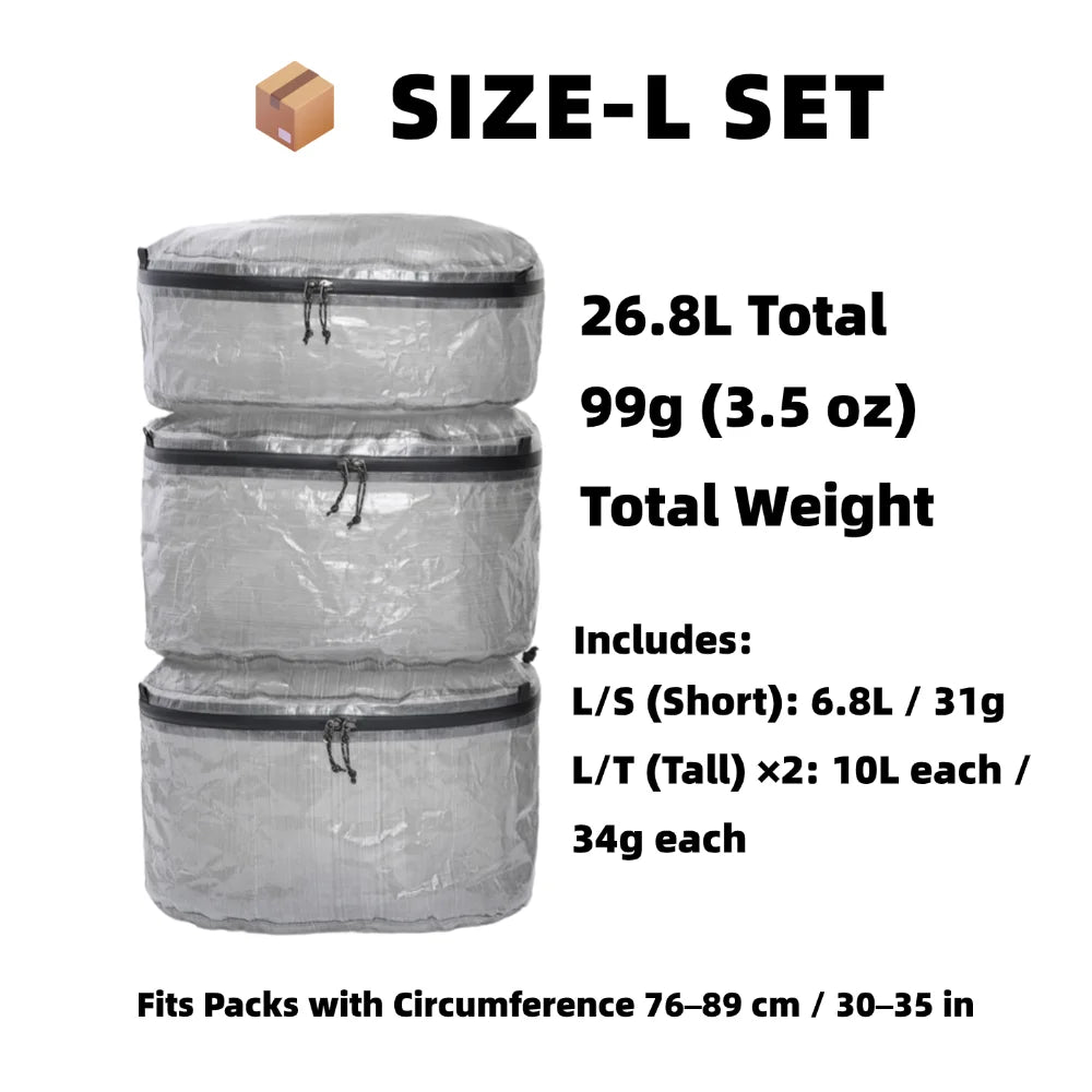 [HODR] STASHLITE Packing Pods Ultralight Dyneema™ 1.6 oz Waterproof Stuff Sack – Cuben Fiber DCF Organizer Pouch for Backpacking
