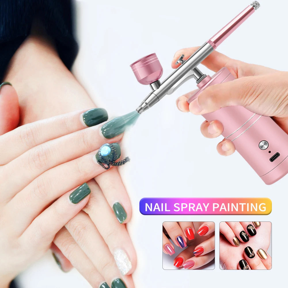 Multi-Purpose Cordless Mini Airbrush Set Spray Pump Gen Pen Air Compressor Kit Portable Air Brush Set Art Painting Spray Model