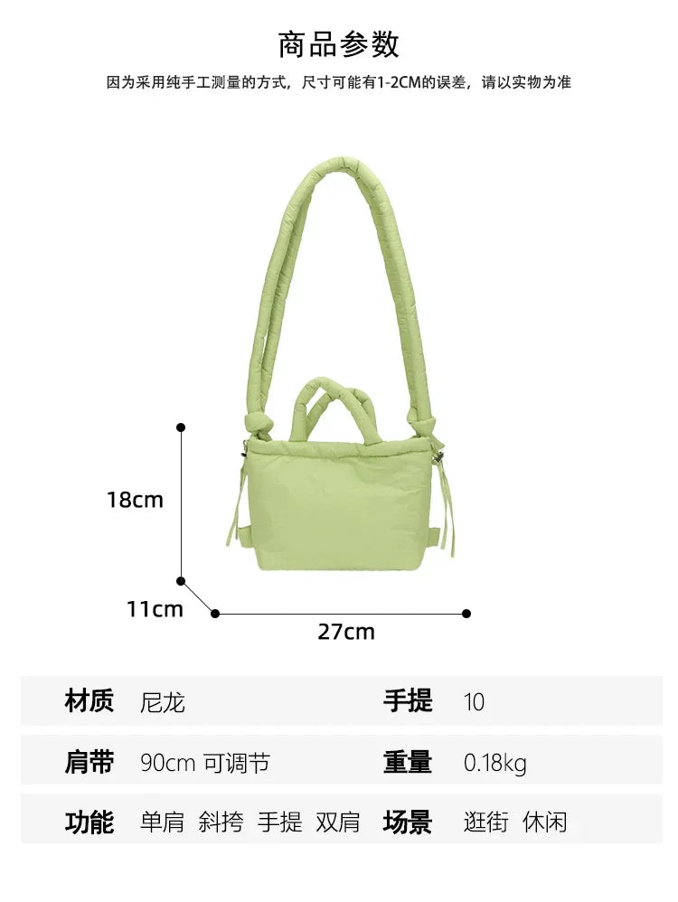 Super Cool Simple Versatile Handbags for Women 2025 Casual Hot Sale Colorful Nylon Small Square Shoulder and Crossbody Bags