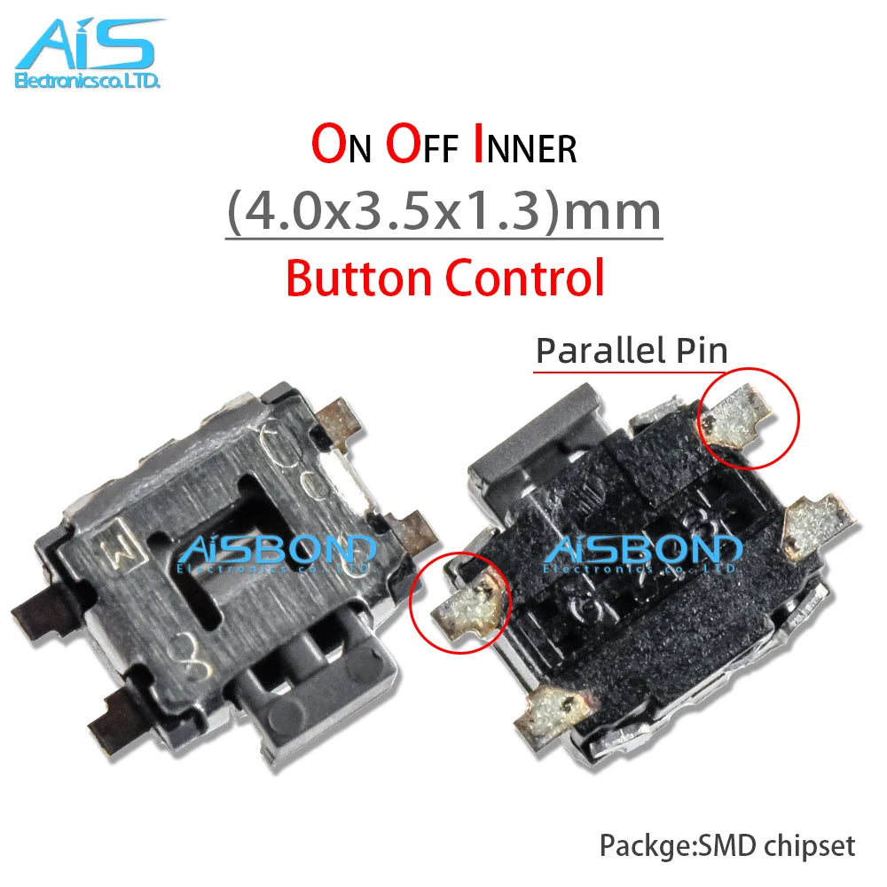 10Pcs/Lot Mobile Phone Power On Off Inner Micro Switch Button Control For Sansung S2 S3 S4 Note3 I8190 I8160 3mm 4mm 5mm HTC