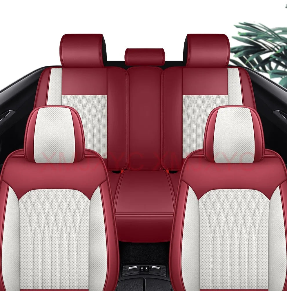 Pu Leather Universal Car Seat Cover for MITSUBISHI Outlander ASX Eclipse Lancer Pajero Sport Galant Triton Auto Accessories