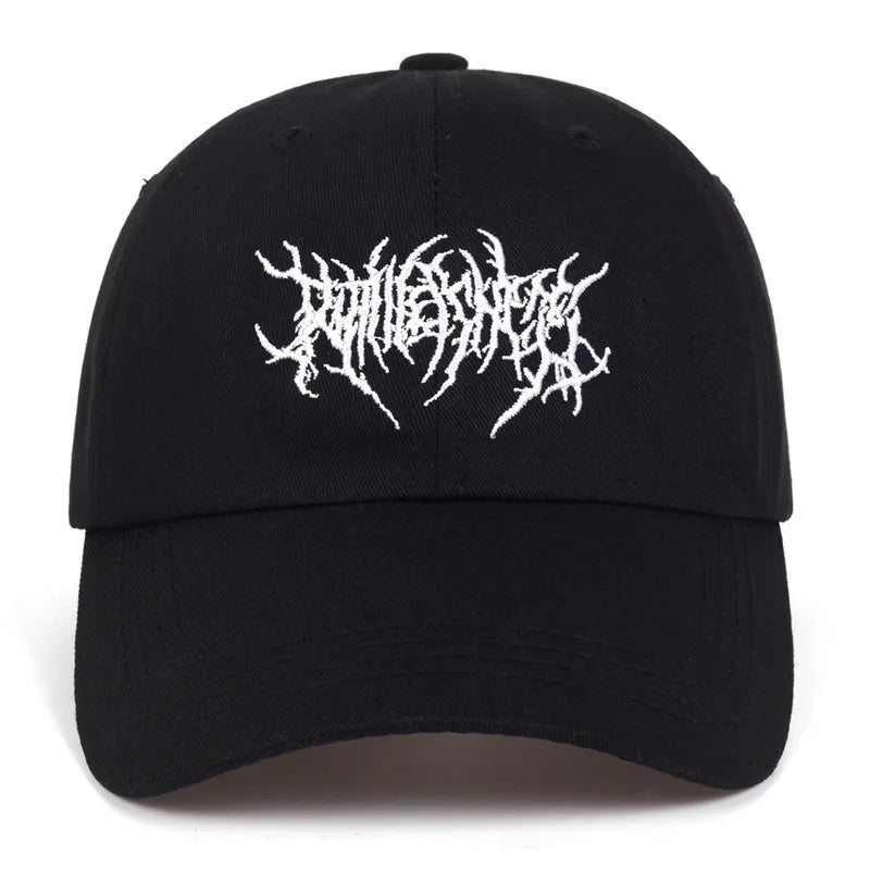 Gothic Street Punk Frauen Baseball Cap Cotton Fashion Embroidery Outdoor Sports Y2K Black Caps Men Women Soft Snapback Dad Hats