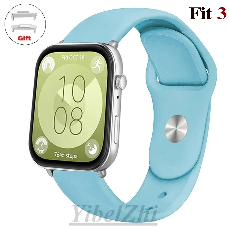 sport Band For Huawei Watch FIT 3 Strap smartwatch Silicone Official 1:1 correa for Huawei Watch fit3 2024 watchband Accessories