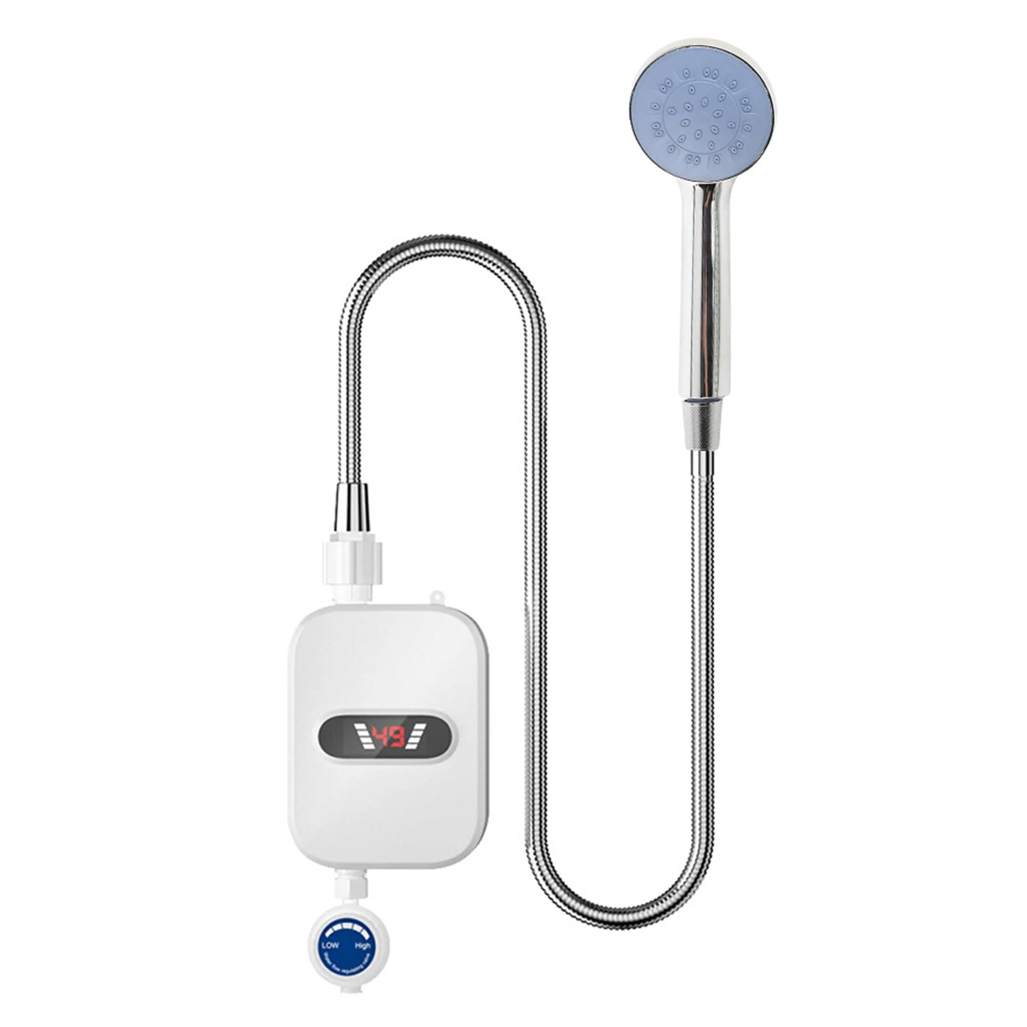 Small Instant Electric Water Heater LCD Temperature Display IPX4 Quick Heating Shower Water Heating Device Set