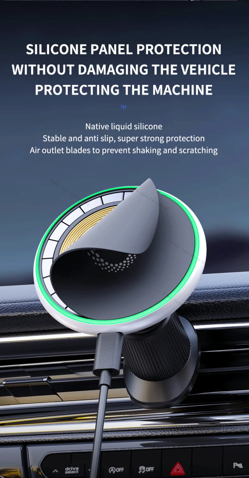Magnetic Car Phone Holder For Audi Q3 8U 2013-2017 2018 Wireless Charging Special Fixed Bracket Base MagSafe Mount Accessoires
