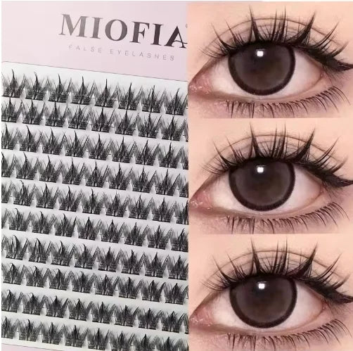 90 Bundles Mink Individual Cluster Lashes 3D Natural Russian Manga Eyelash Extensions DIY Makeup Tool for Women