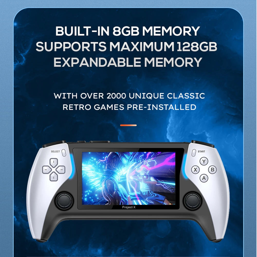 New Project X 4.3 Inch High-Defintion Ips Screenhandheld Game Console Supports Ps1 Arcade Hd Output For Dual Joystick Player