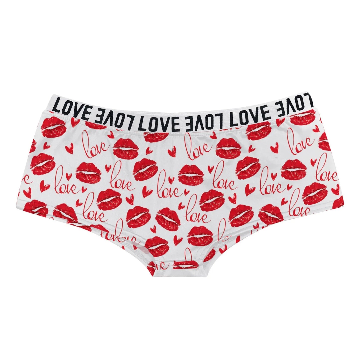 Women Love Print Sexy Boyshort High Waist Cotton Crotch Seamless Underwear For Women Hot Sexy Shaping Panties Calcinhas Sexy