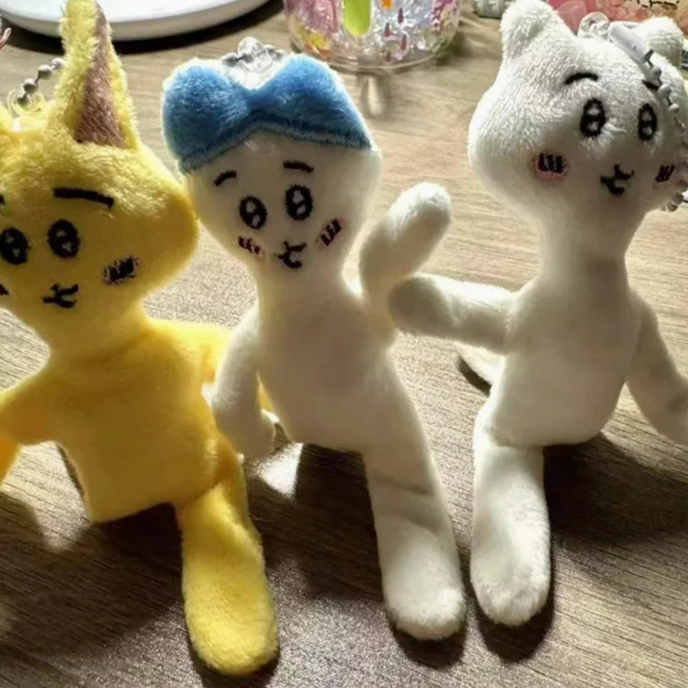 12cm Chiikawas Funny Doll Full Body Movable Swing Design Anime Cute Cartoon Plush Key Accessory Bag Decoration Toy Holiday Gift