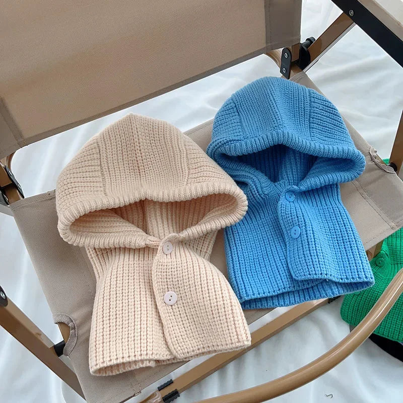 2-8 Years Old Boys Girls Beanie Hat  Balaclava Scarf Wrap Winter Windproof Face Covering for Skiing Climbing Outdoor Caps