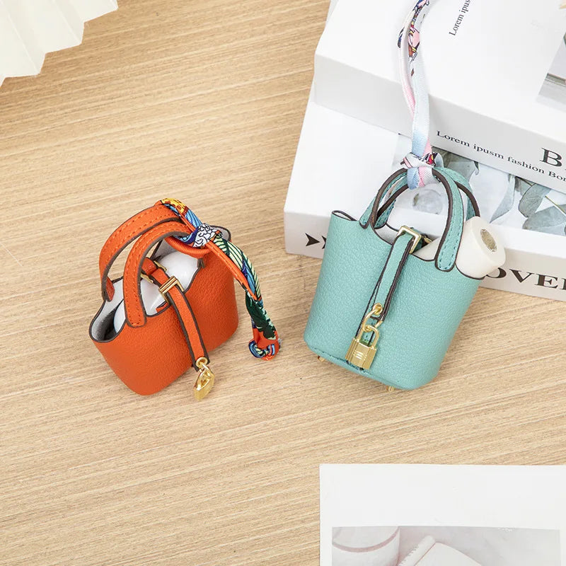 Mini Bag Pendant Keychain Hanging Accessory Zero Wallet Creative Portable Bracelet Bluetooth Earphone Bag Multifunctional
